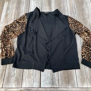 Black & Animal Print Jacket, size 1X